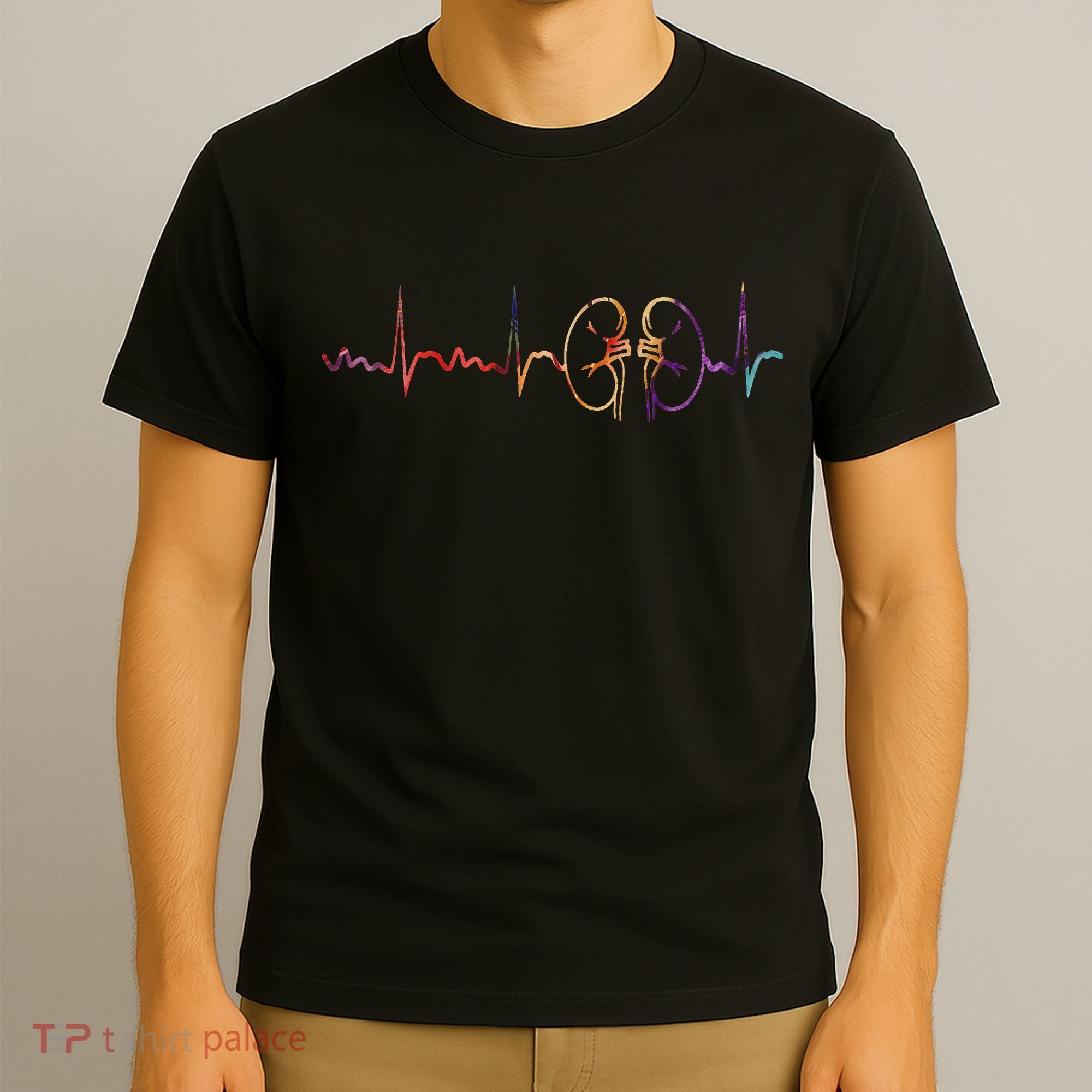 Dialysis Technician Nurse Kidney Heartbeat Awareness T-Shirt