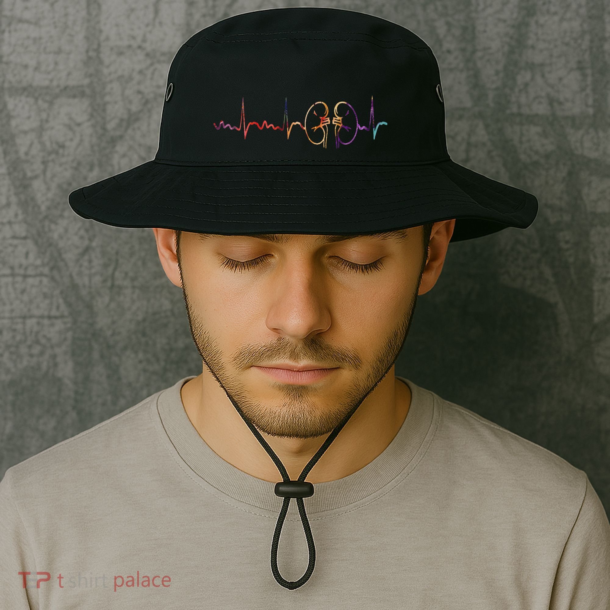 Dialysis Technician Nurse Kidney Heartbeat Awareness Bucket Hat