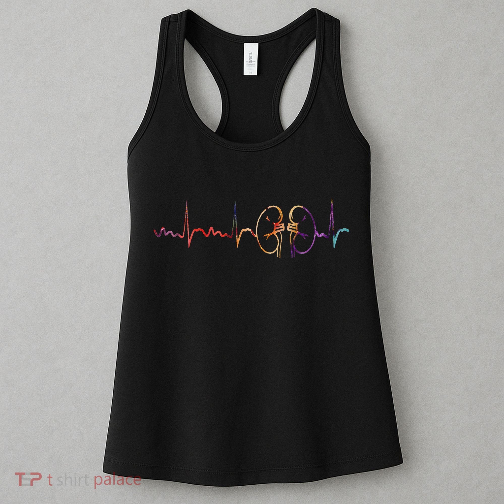 Dialysis Technician Nurse Kidney Heartbeat Awareness Women's Tank Top