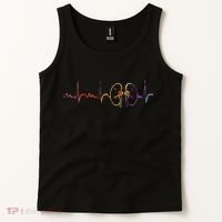 Dialysis Technician Nurse Kidney Heartbeat Awareness Tank Top thumb 2