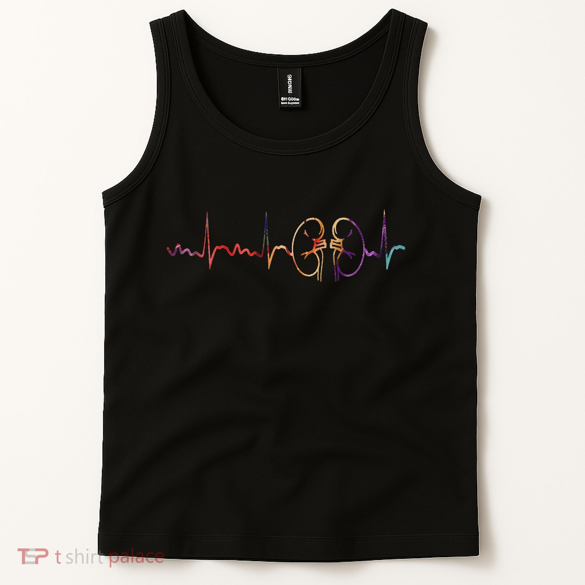 Dialysis Technician Nurse Kidney Heartbeat Awareness Tank Top