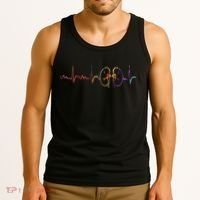 Dialysis Technician Nurse Kidney Heartbeat Awareness Tank Top thumb 3