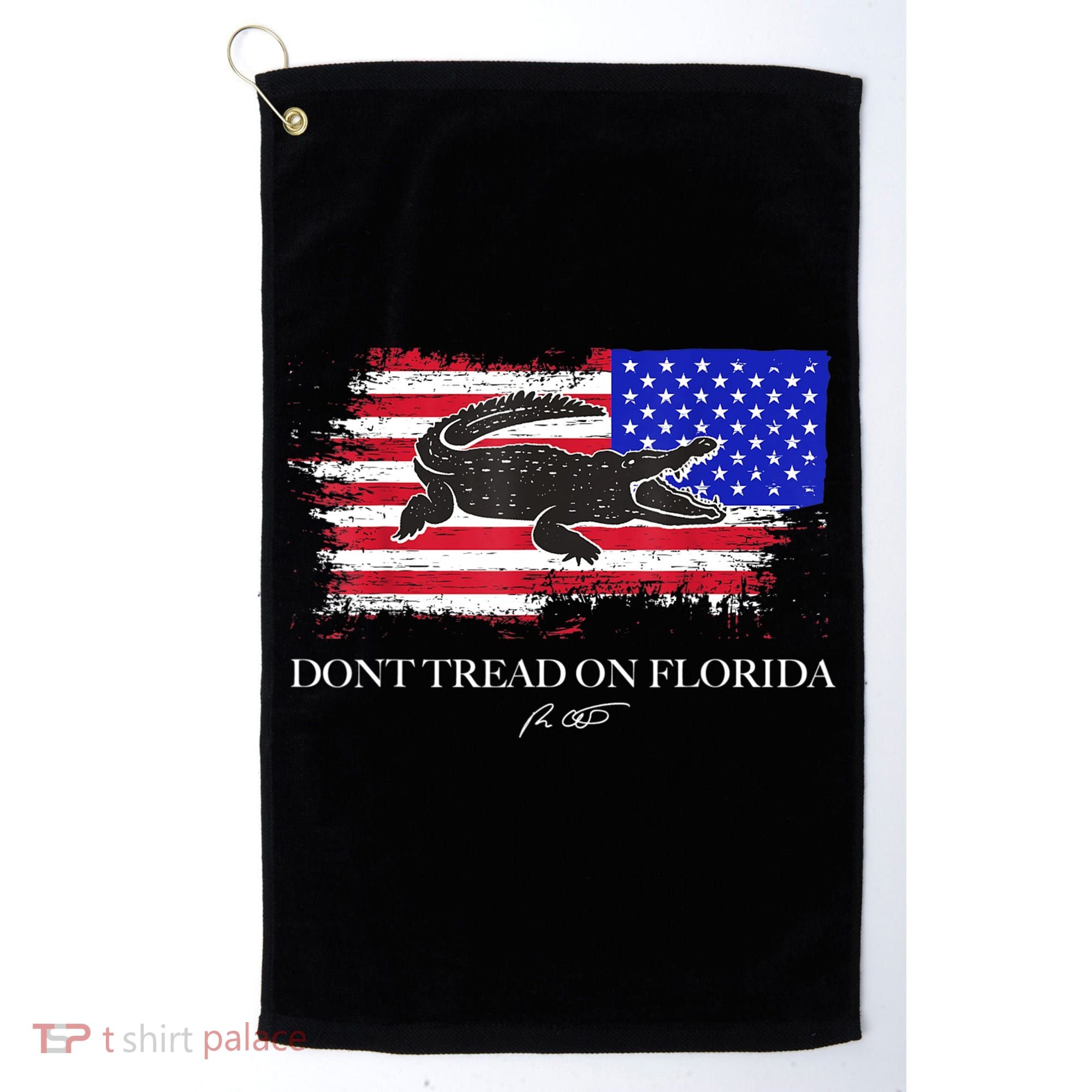 Dont Tread On Florida Governor Flag Alligator DeSantis 2021 Golf Towel
