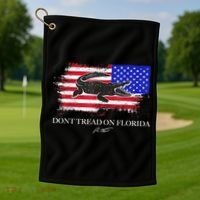 Dont Tread On Florida Governor Flag Alligator DeSantis 2021 Golf Towel thumb 1
