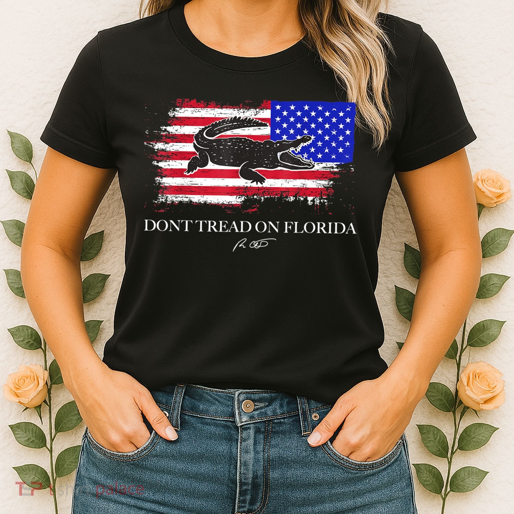 Dont Tread On Florida Governor Flag Alligator DeSantis 2021 Women's T-Shirt