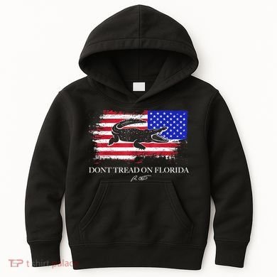 Dont Tread On Florida Governor Flag Alligator DeSantis 2021 Kids Hoodie