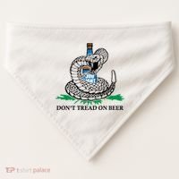 Dont Tread On Beer Funny Patriot America Usa Freedom Lover Gift USA-Made Doggie Bandana thumb 0