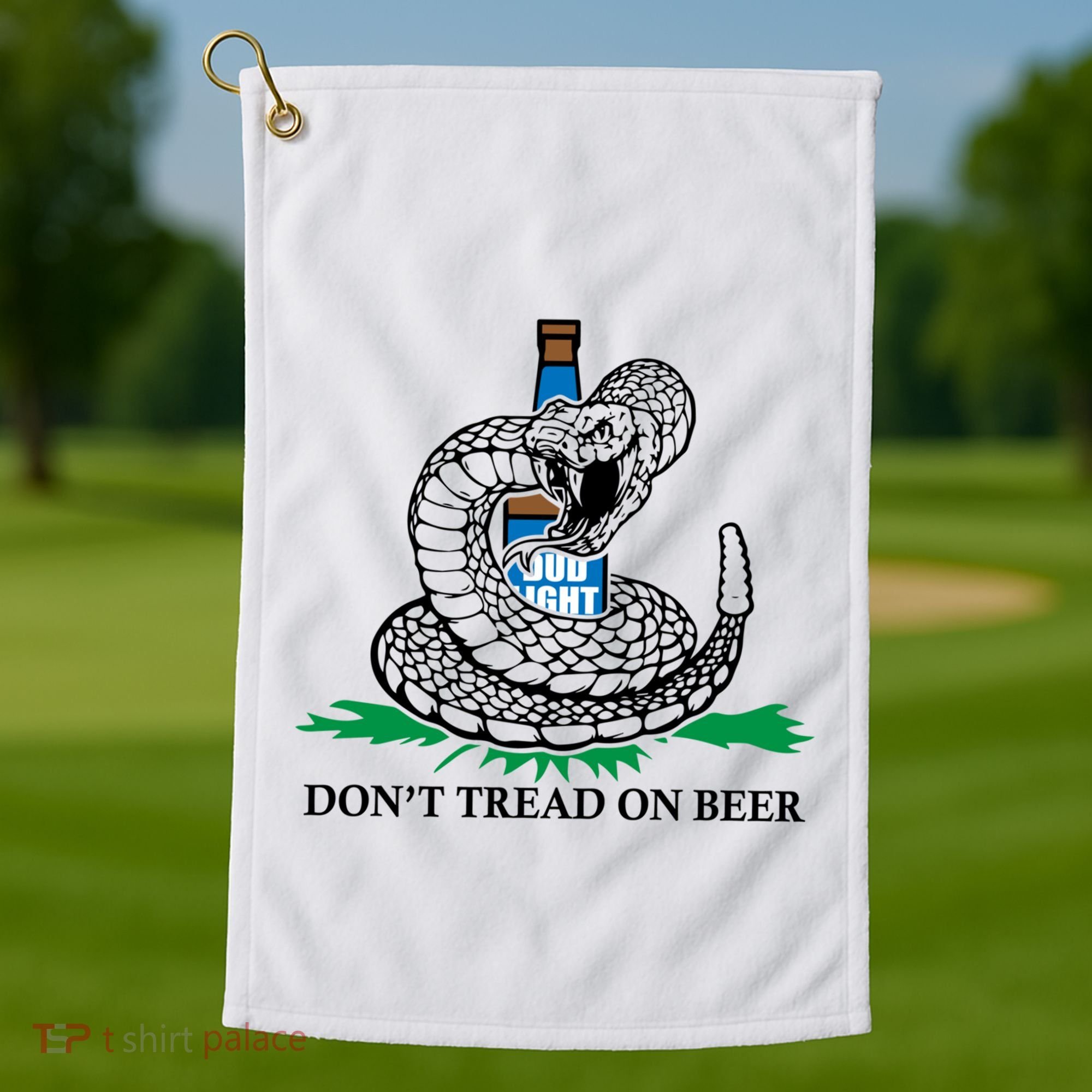 Dont Tread On Beer Funny Patriot America Usa Freedom Lover Gift Golf Towel