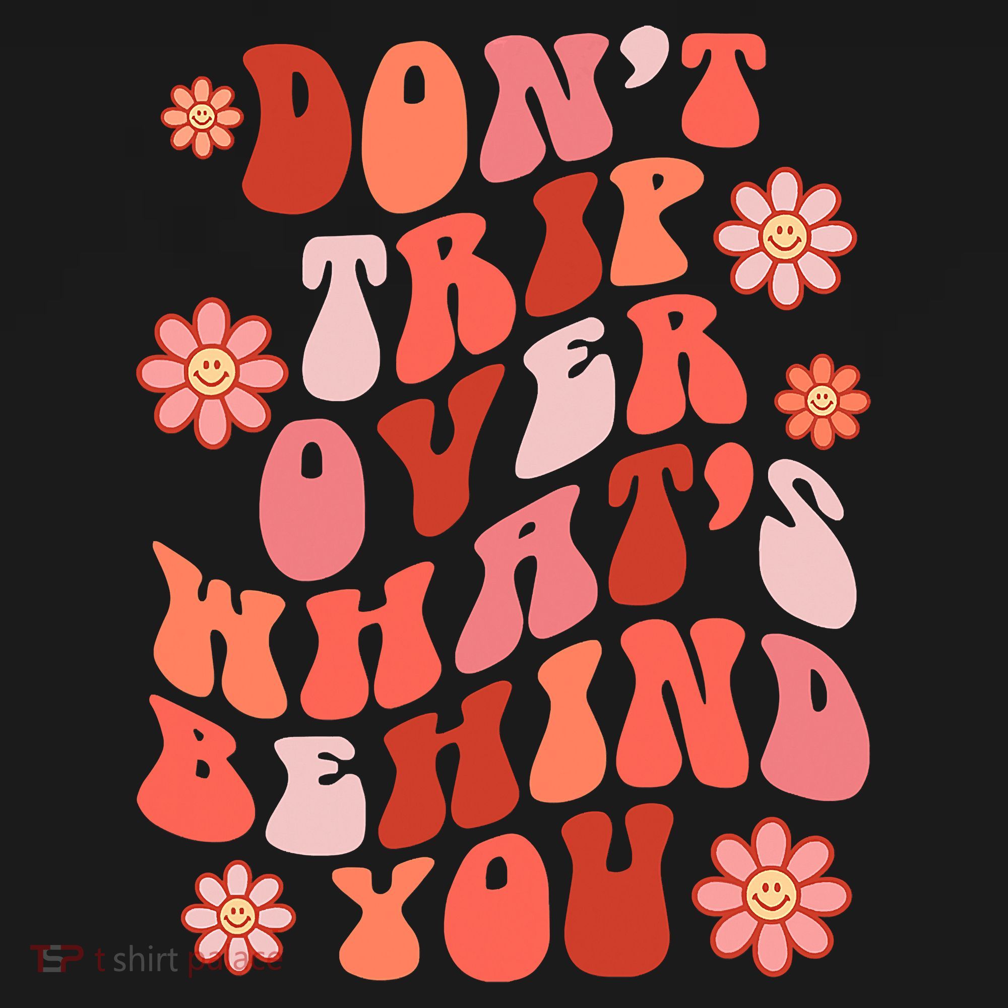 Don't Trip Over What Behind You Groovy Inspirational Quote Visor