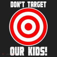 Dont Target Our Kids Patriotic Bullseye Range Boycott Golf Towel thumb 3