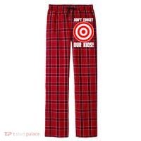 Dont Target Our Kids Patriotic Bullseye Range Boycott Men's Flannel Plaid Pajama Pants thumb 0