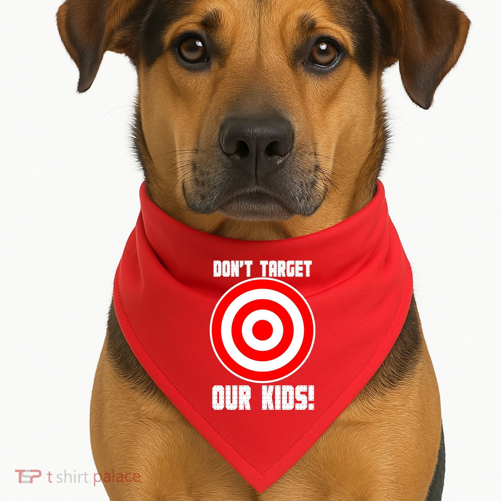 Dont Target Our Kids Patriotic Bullseye Range Boycott USA-Made Doggie Bandana