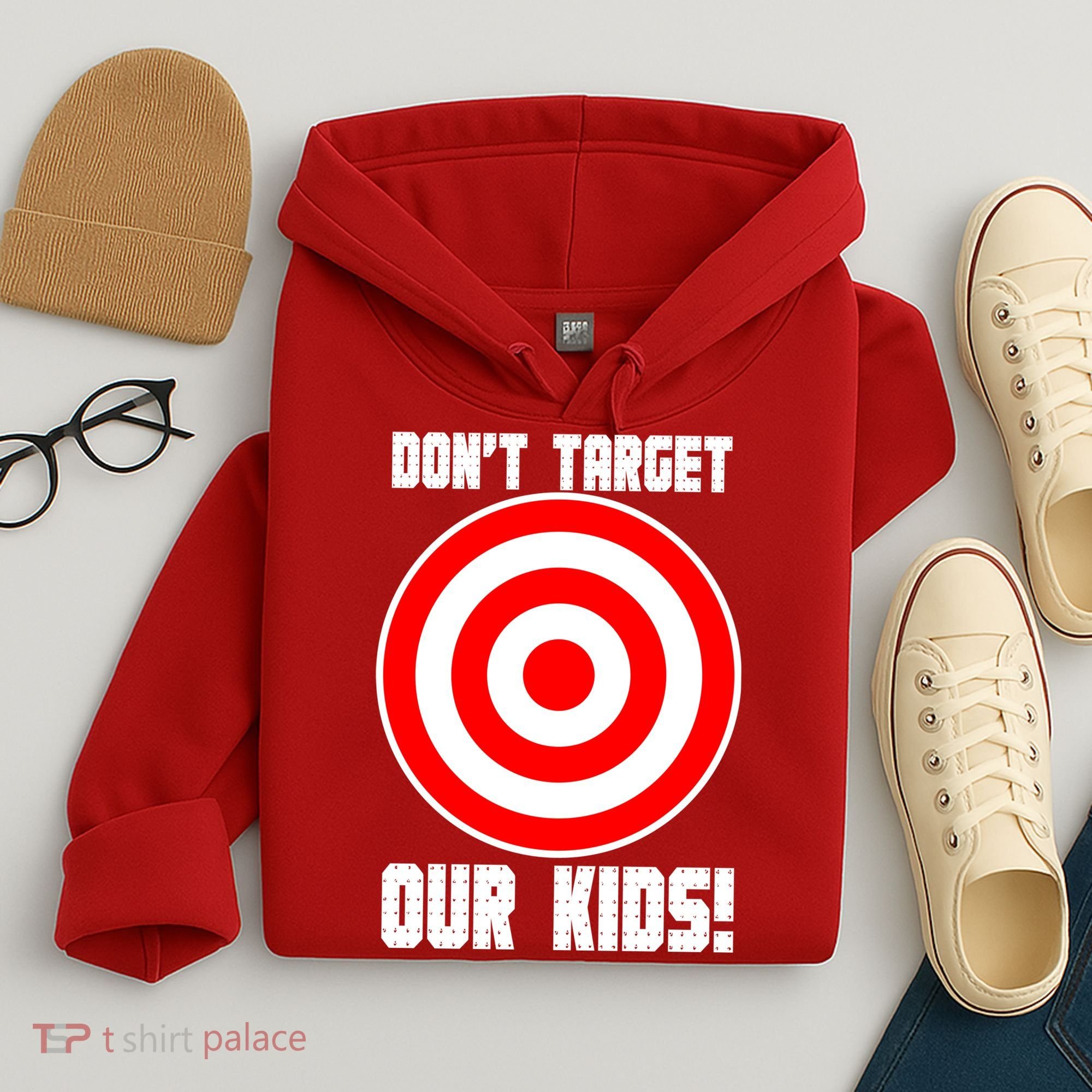 Dont Target Our Kids Patriotic Bullseye Range Boycott Hoodie