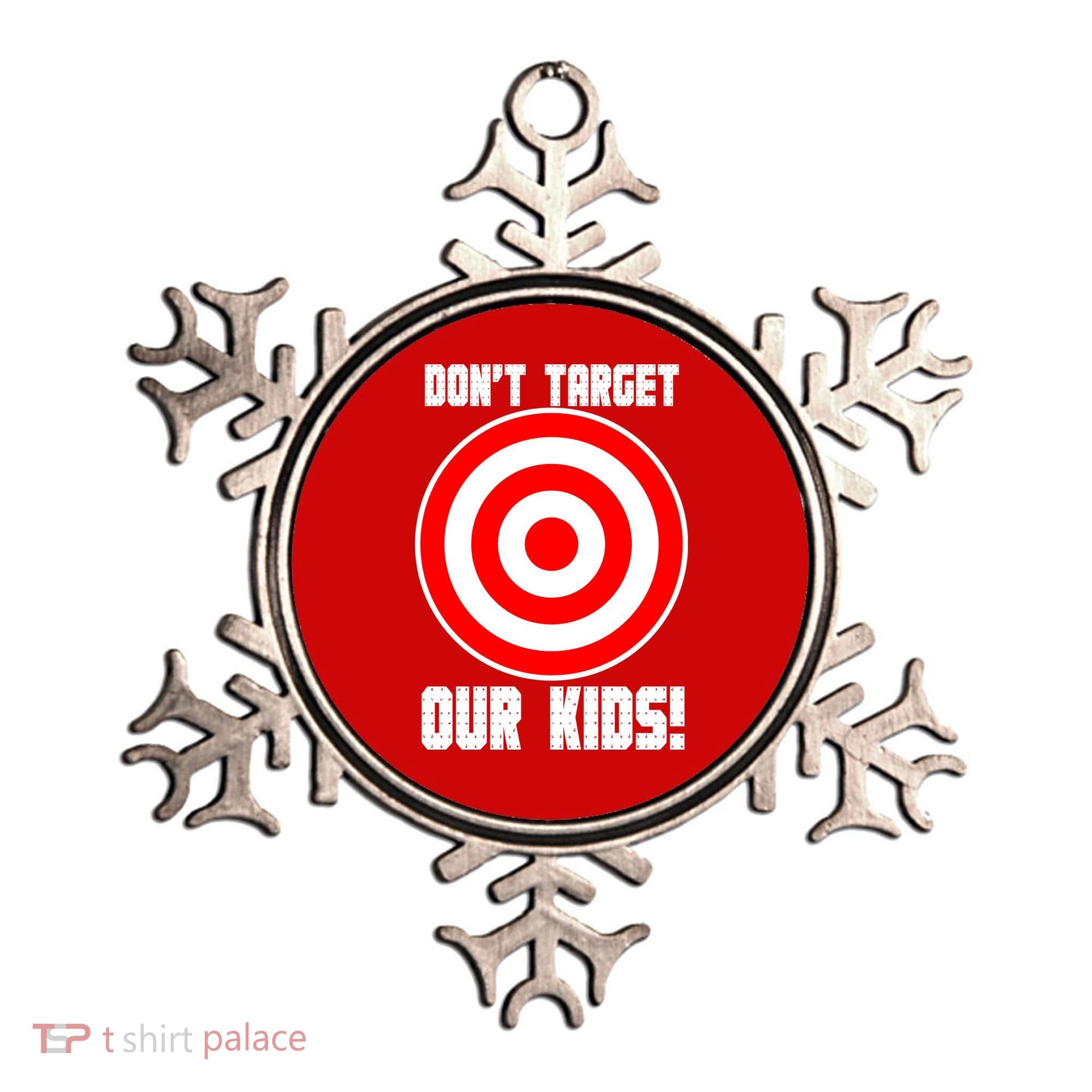 Dont Target Our Kids Patriotic Bullseye Range Boycott Ornament