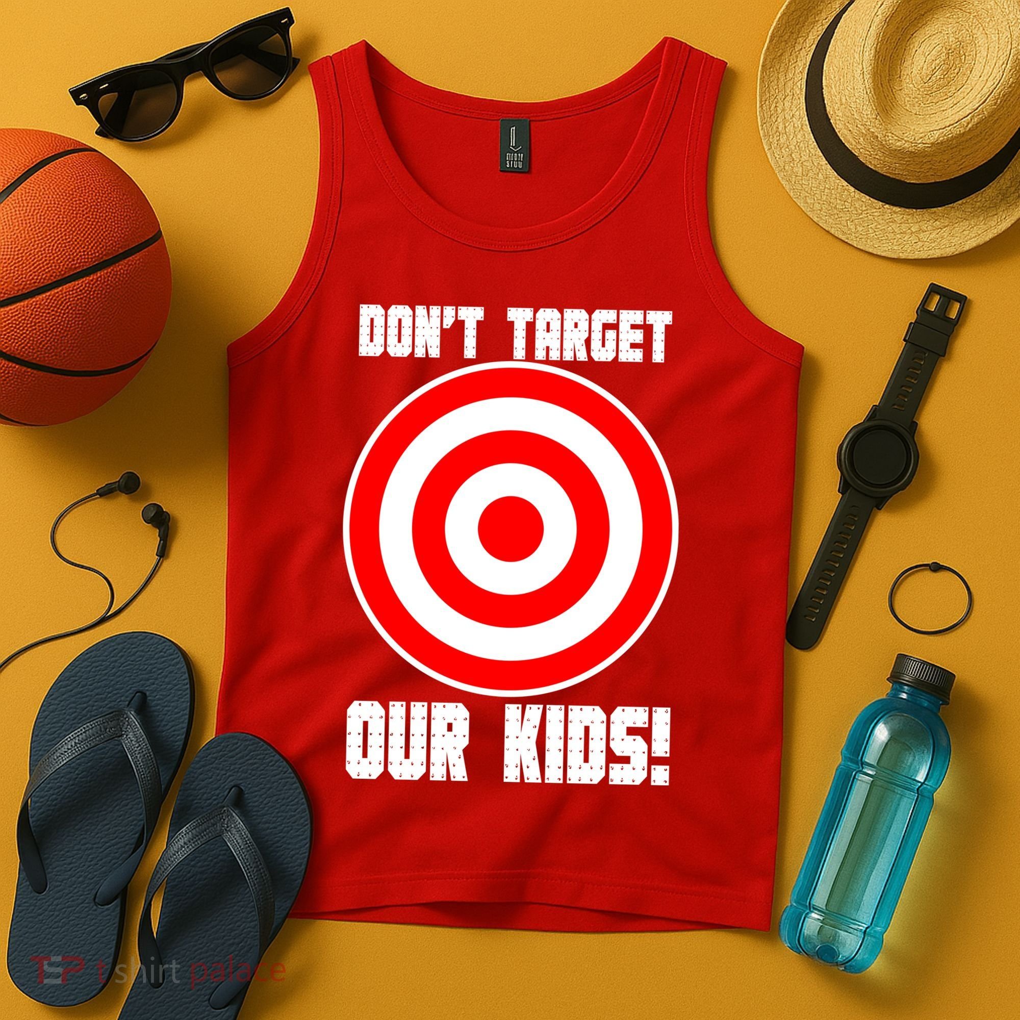 Dont Target Our Kids Patriotic Bullseye Range Boycott Tank Top