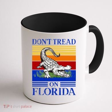 Don't Tread On Florida Gator Vintage Coffee Mug back