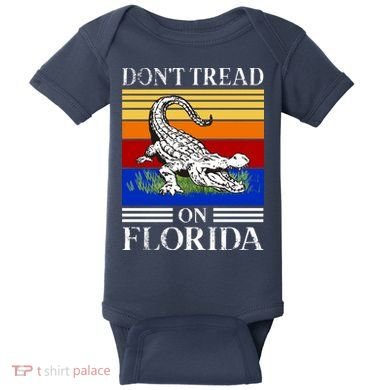 Don't Tread On Florida Gator Vintage Baby Bodysuit