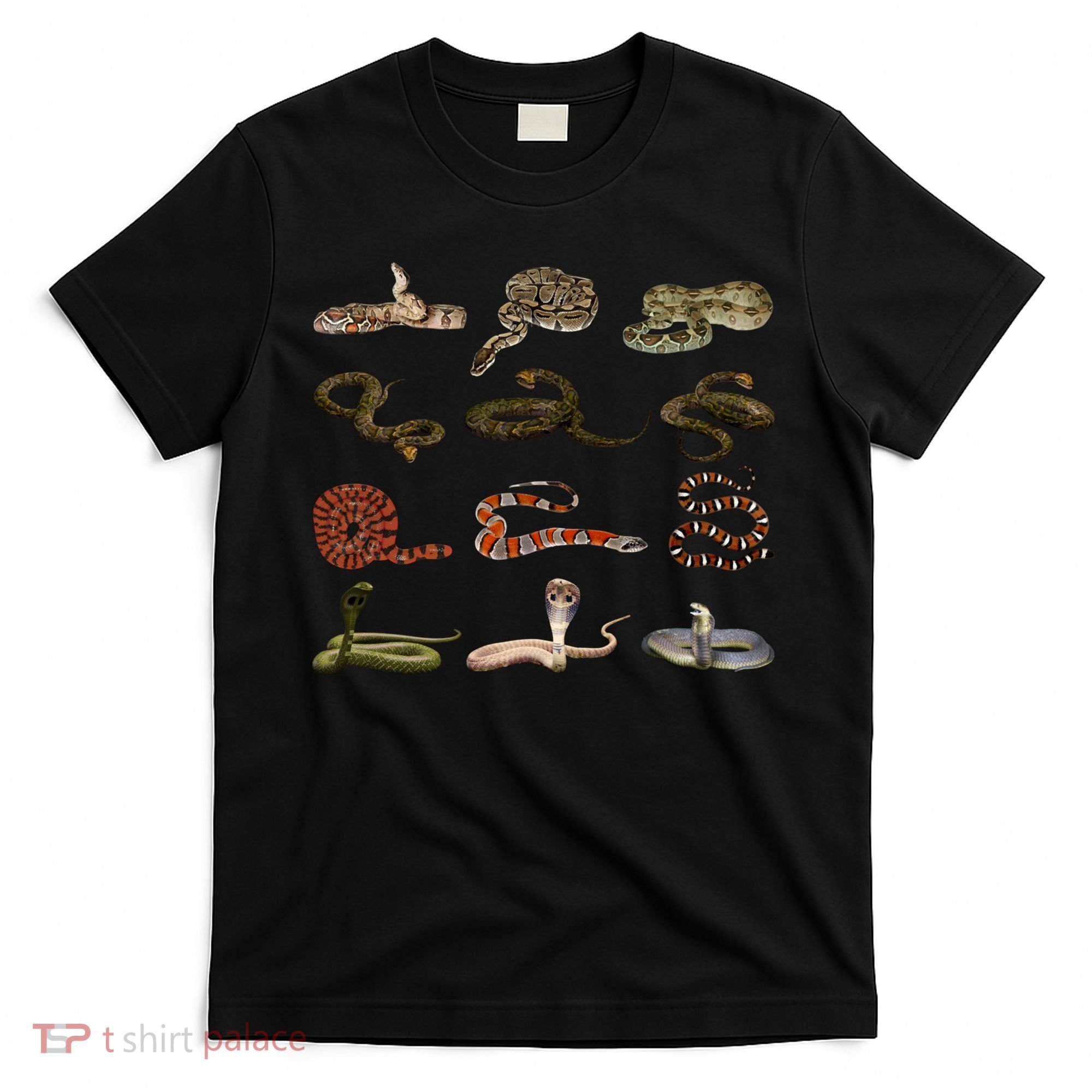 Different Types Of Snakes Boys Kids Girl Educational Serpent Gift T-Shirt