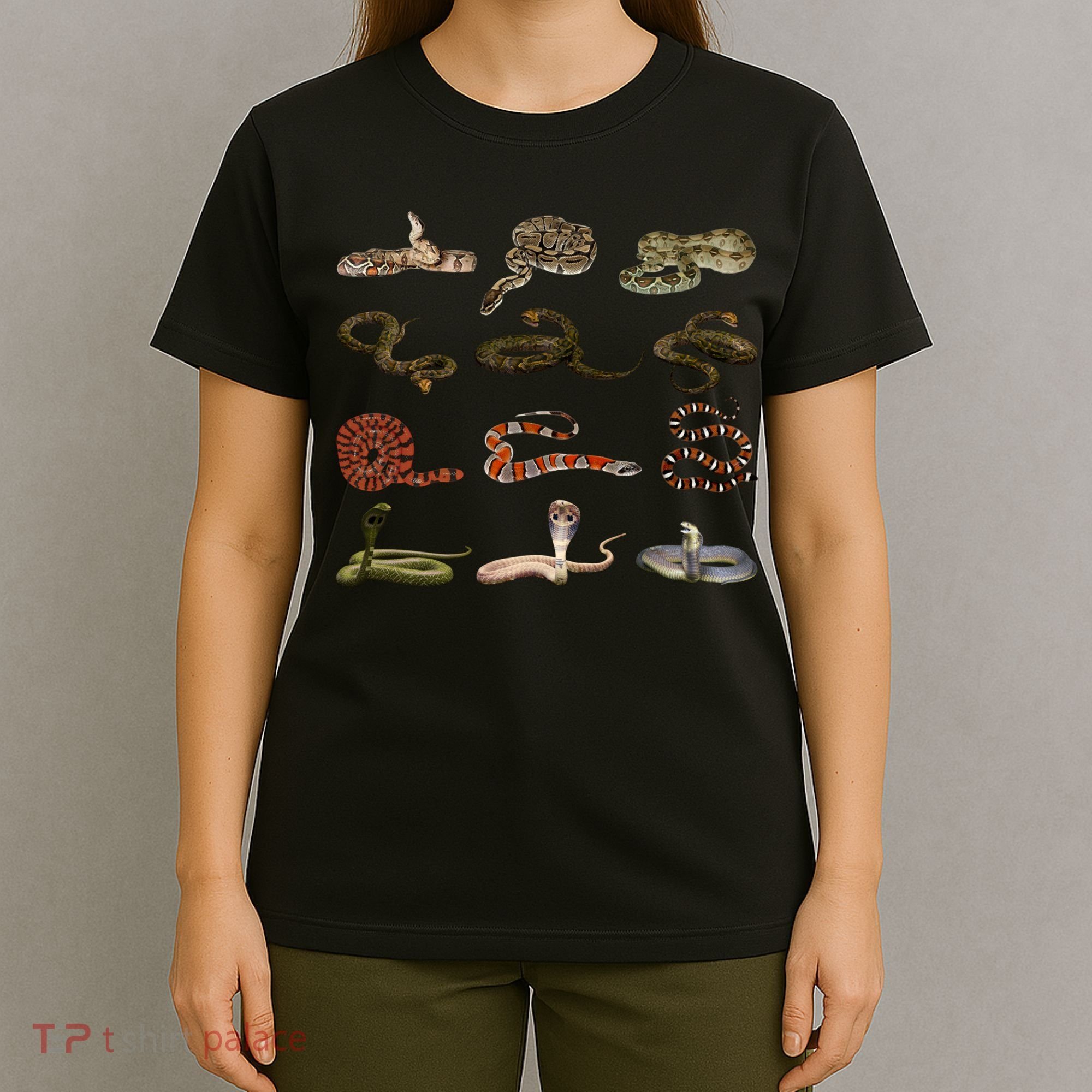 Different Types Of Snakes Boys Kids Girl Educational Serpent Gift T-Shirt