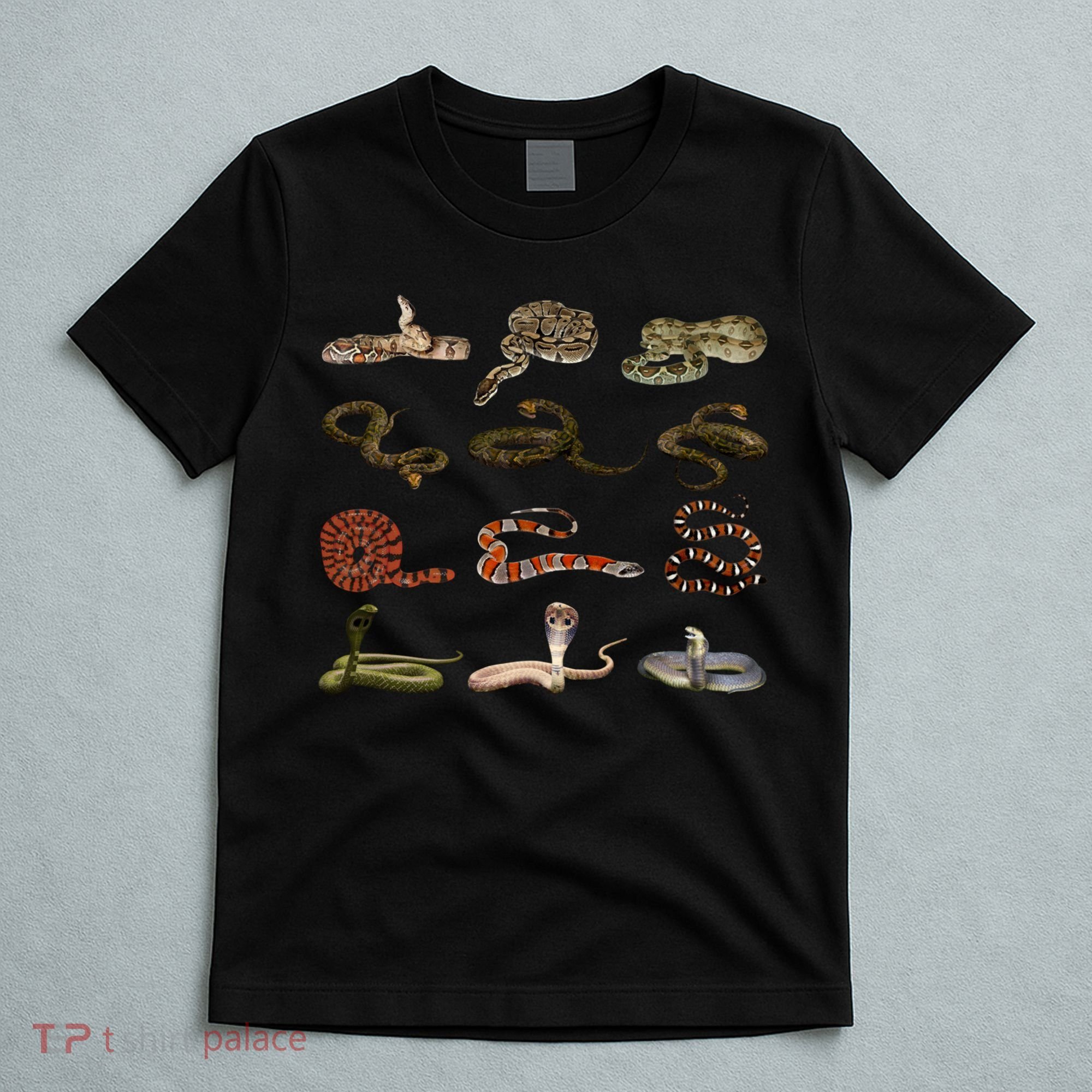 Different Types Of Snakes Boys Kids Girl Educational Serpent Gift T-Shirt