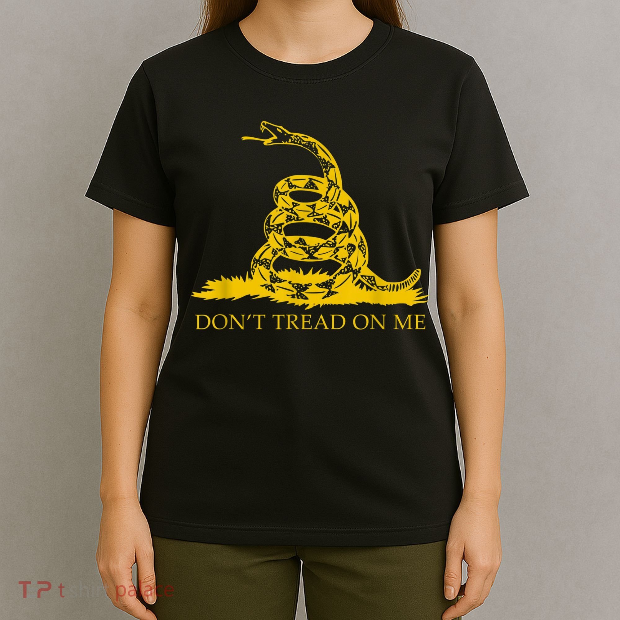 Don’t Tread On Me Shirts For Men Gadsden Flag Yellow Snake T-Shirt