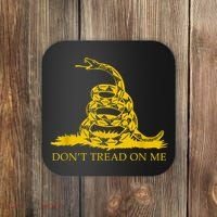 Don’t Tread On Me Shirts For Men Gadsden Flag Yellow Snake Coaster thumb 0