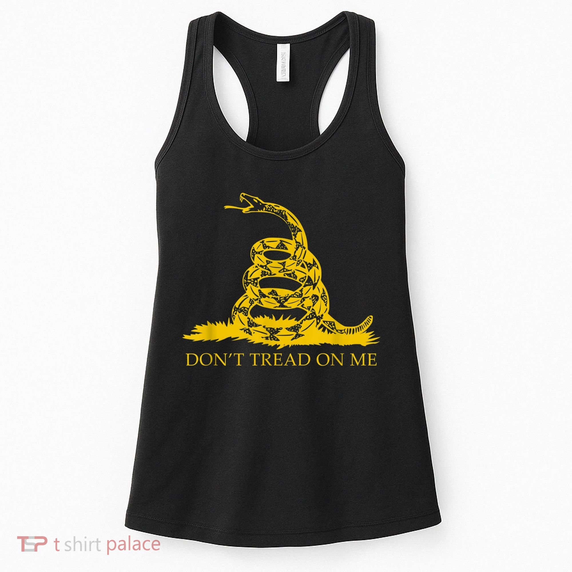 Don’t Tread On Me Shirts For Men Gadsden Flag Yellow Snake Women's Tank Top
