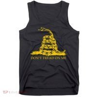 Don’t Tread On Me Shirts For Men Gadsden Flag Yellow Snake Tank Top thumb 0