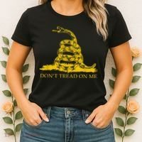 Don’t Tread On Me Shirts For Men Gadsden Flag Yellow Snake Women's T-Shirt thumb 2