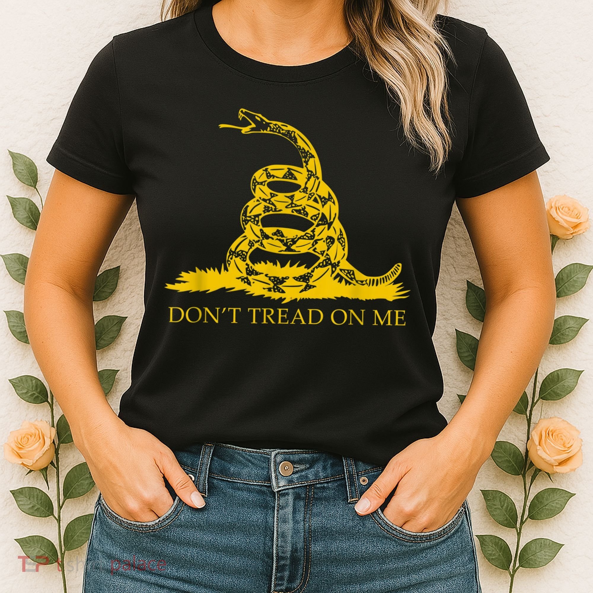 Don’t Tread On Me Shirts For Men Gadsden Flag Yellow Snake Women's T-Shirt
