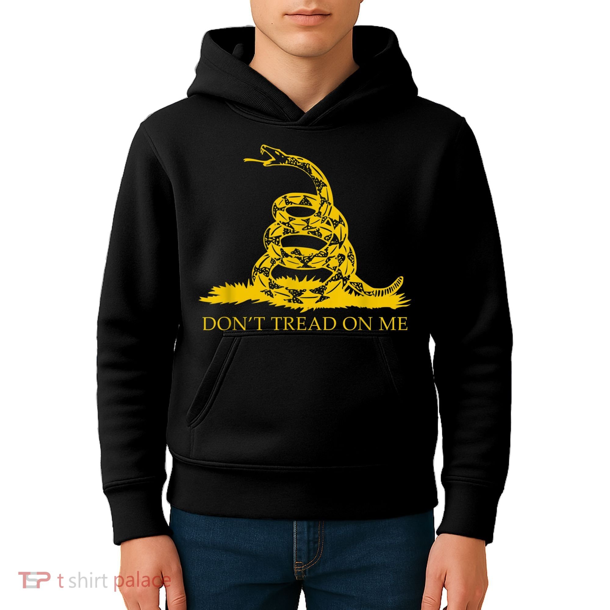 Don’t Tread On Me Shirts For Men Gadsden Flag Yellow Snake Kids Hoodie
