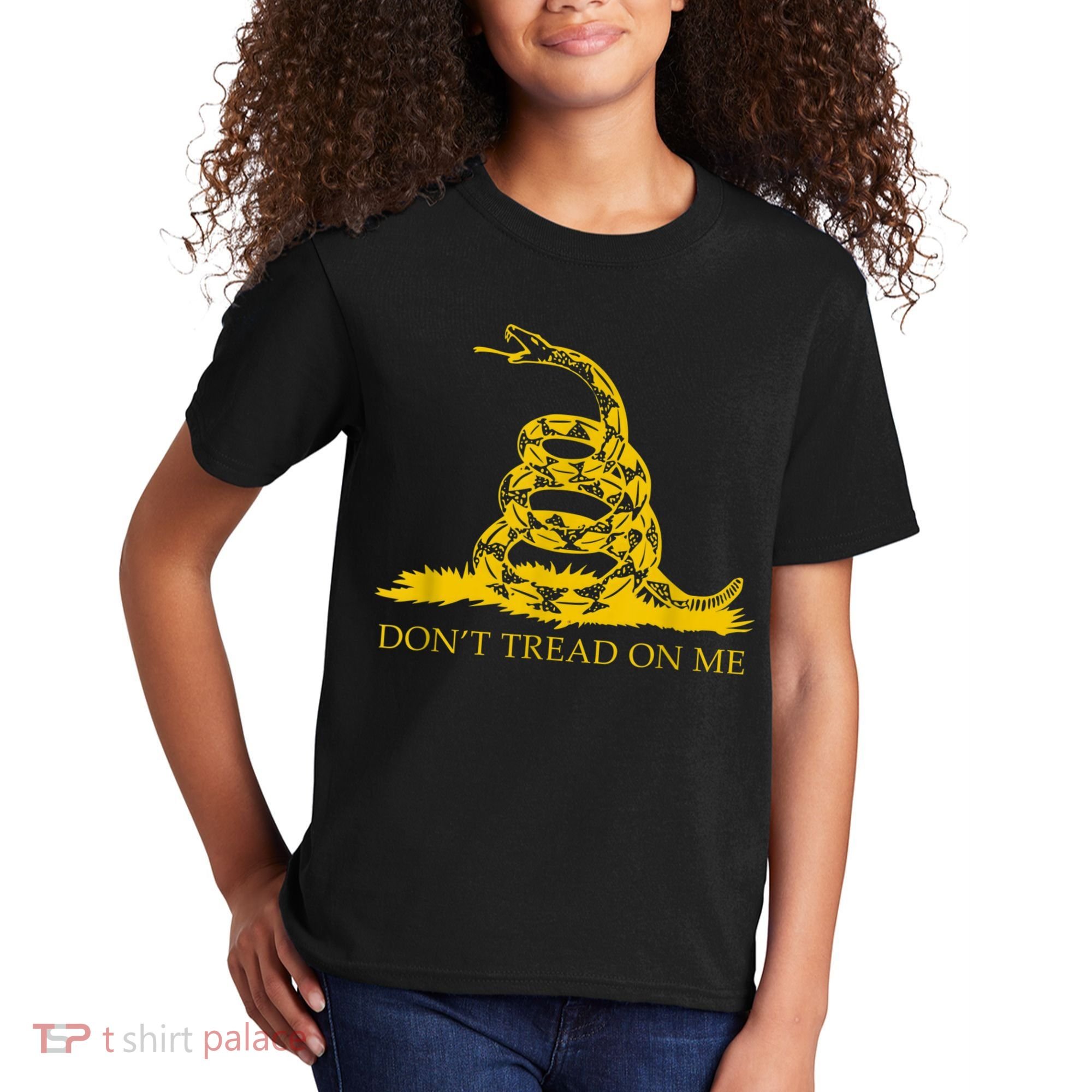 Don’t Tread On Me Shirts For Men Gadsden Flag Yellow Snake Kids T-Shirt
