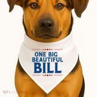 Donald Trump One Big Beautiful Bill USA-Made Doggie Bandana thumb 1