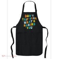 Don't Trip Over What's Behind You Psychedelic Trippy Retro Apron thumb 0