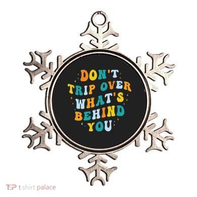 Don't Trip Over What's Behind You Psychedelic Trippy Retro Ornament