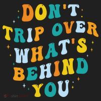 Don't Trip Over What's Behind You Psychedelic Trippy Retro Hat thumb 2
