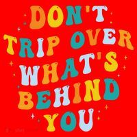 Don't Trip Over What's Behind You Psychedelic Trippy Retro Santa Hat thumb 1