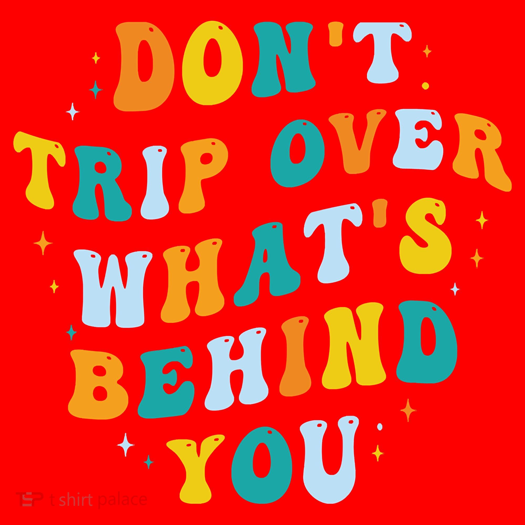Don't Trip Over What's Behind You Psychedelic Trippy Retro Santa Hat