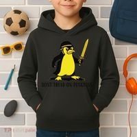 Dont Tread On Penguins Kids Hoodie thumb 2