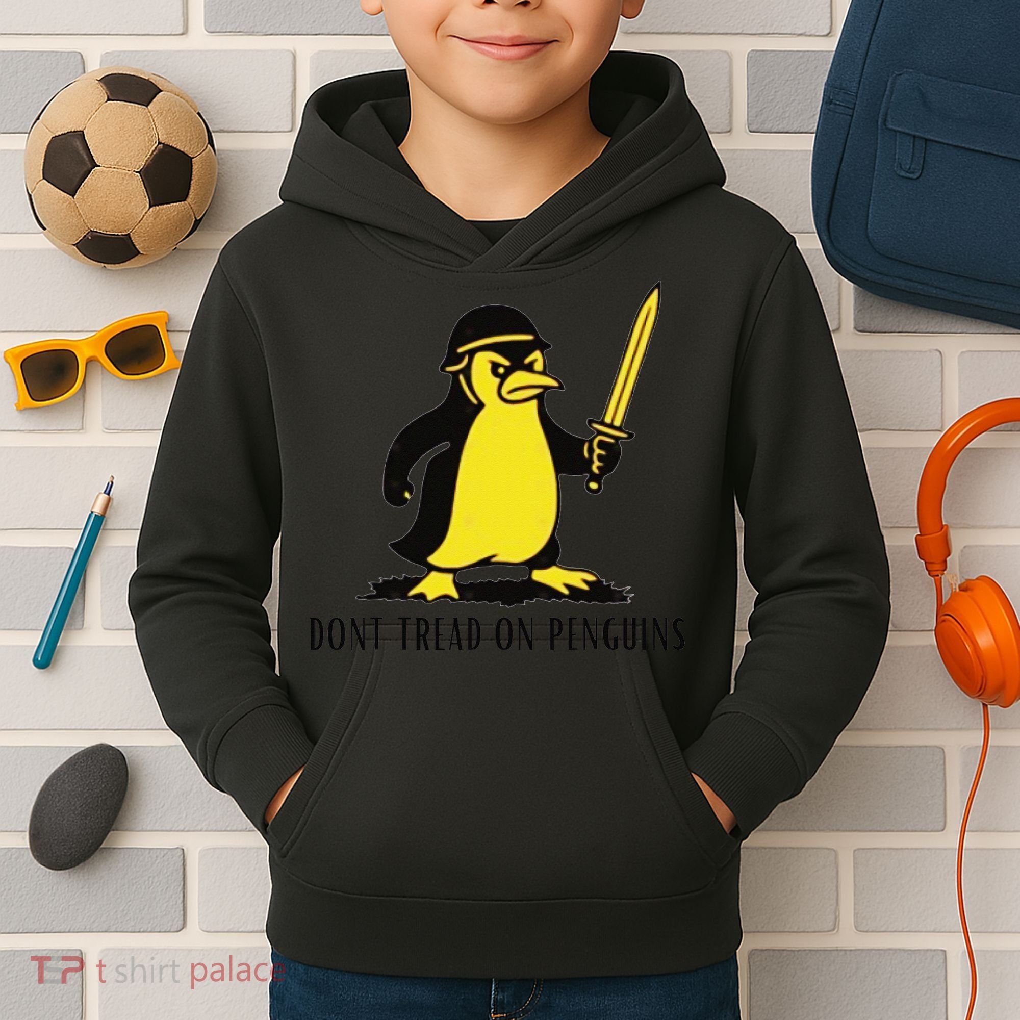 Dont Tread On Penguins Kids Hoodie