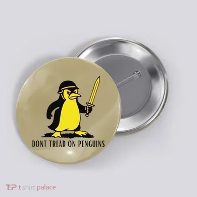 Dont Tread On Penguins Button