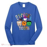 Dentist Trick Or Teeth Halloween Monster Dental Life Western Gift Long Sleeve Shirt thumb 0