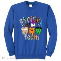 Dentist Trick Or Teeth Halloween Monster Dental Life Western Gift Sweatshirt thumb 0