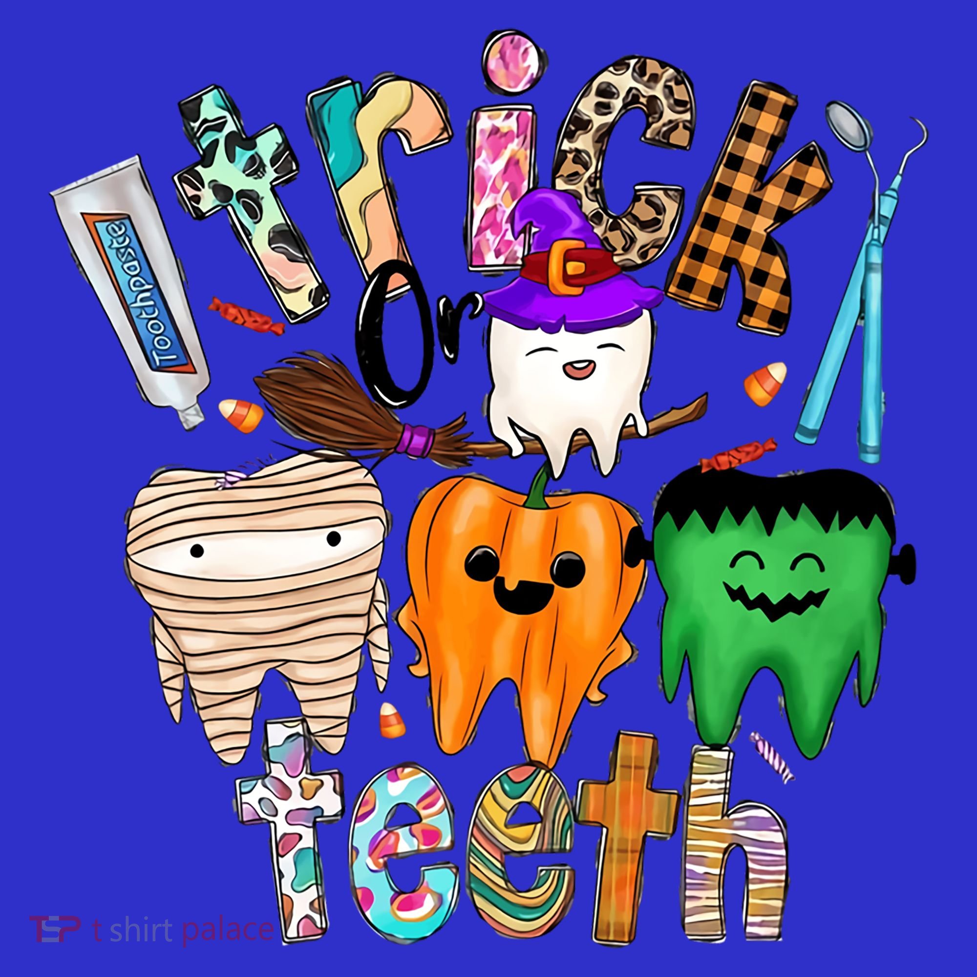 Dentist Trick Or Teeth Halloween Monster Dental Life Western Gift Sweatshirt
