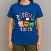 Dentist Trick Or Teeth Halloween Monster Dental Life Western Gift T-Shirt thumb 4