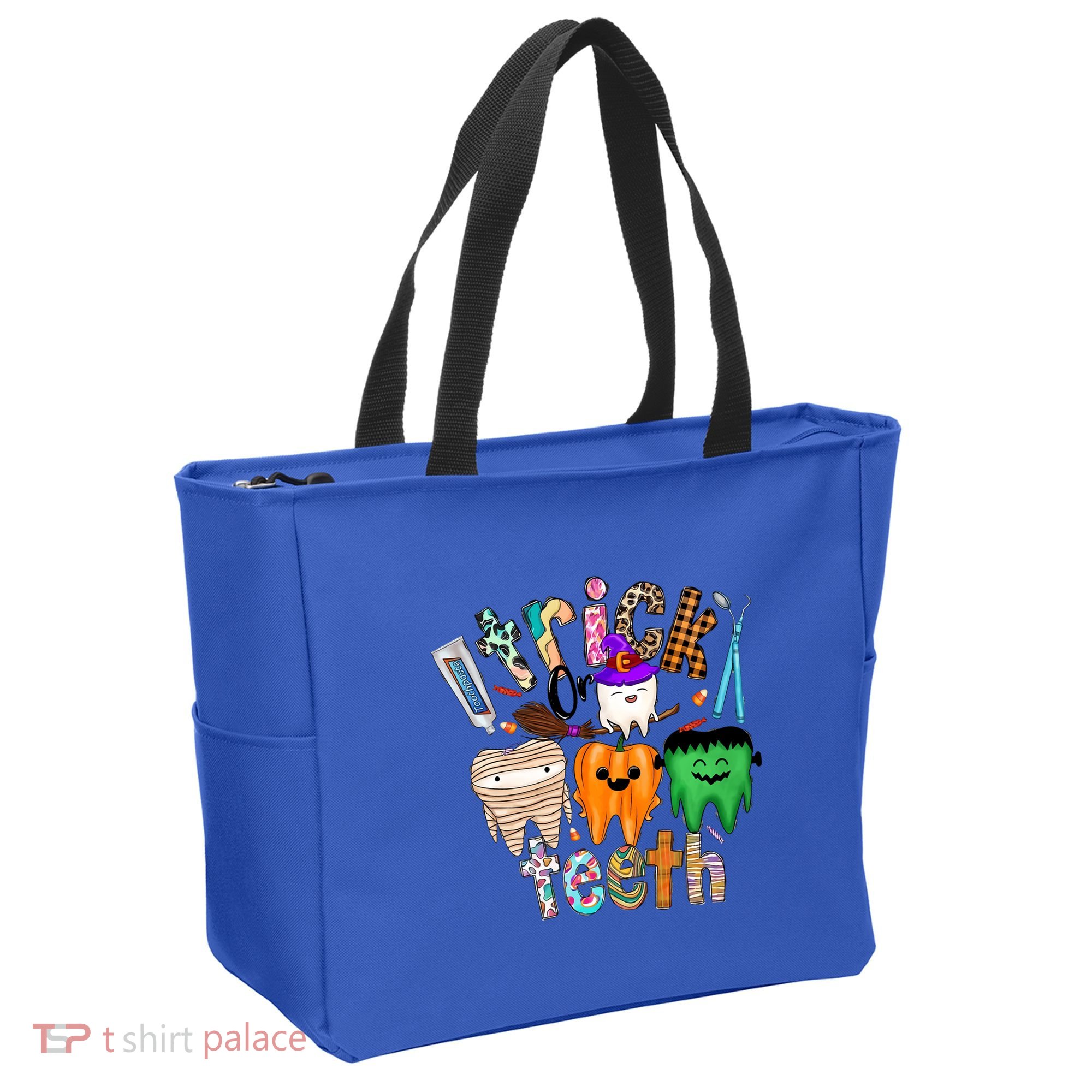 Dentist Trick Or Teeth Halloween Monster Dental Life Western Gift Tote Bag