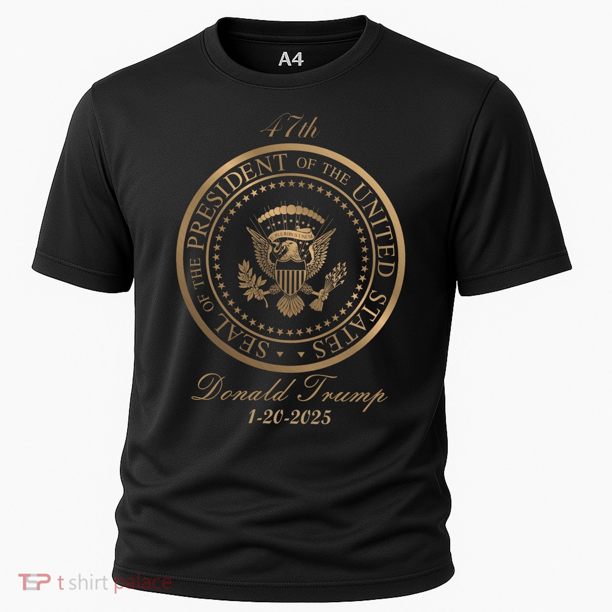 Donald Trump Official Gold Seal 47th President Cooling Performance Crew T-Shirt