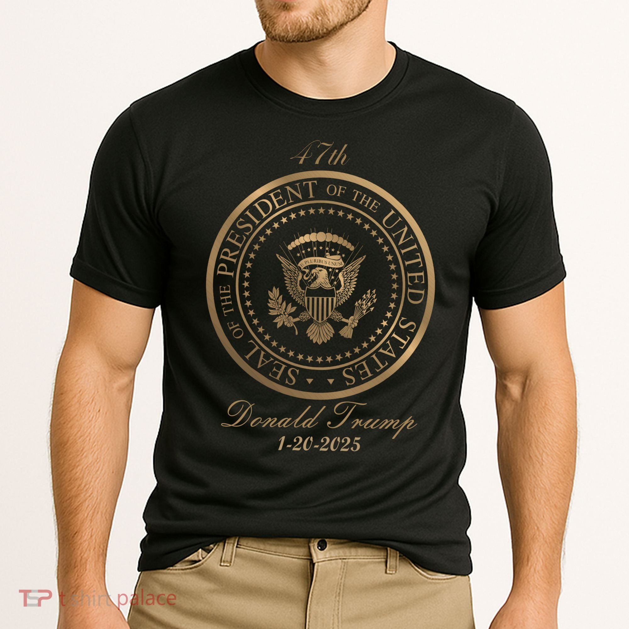 Donald Trump Official Gold Seal 47th President Cooling Performance Crew T-Shirt