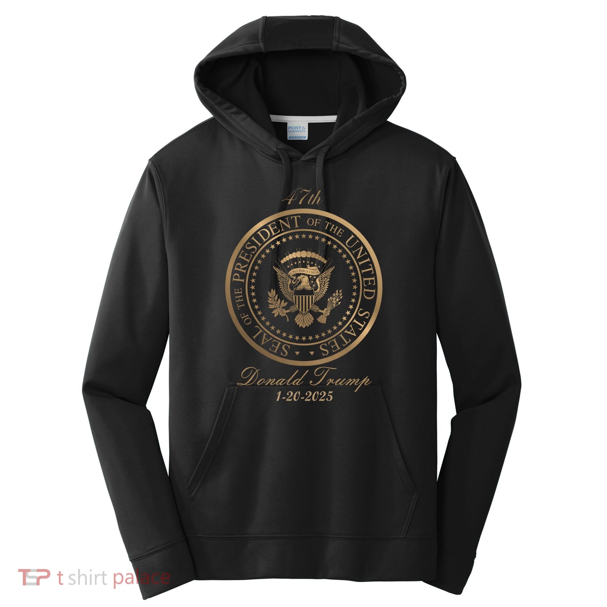 Donald Trump Official Gold Seal 47th President Performance Fleece Hoodie