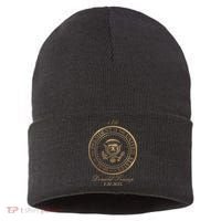 Donald Trump Official Gold Seal 47th President Sustainable Knit Beanie thumb 0